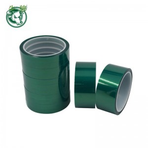 green color backing PET heat resistant silicone tape adhesive tapes
