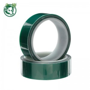 High Temp Self Adhesive PET Green Tape With Silicone Adhesive For 180degrees Heat Protection and Powder Spray Paint Masking