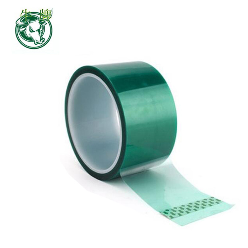 Single Sided Green PET Polyester Masking Tape Of High Temoerature And Heat Resistant