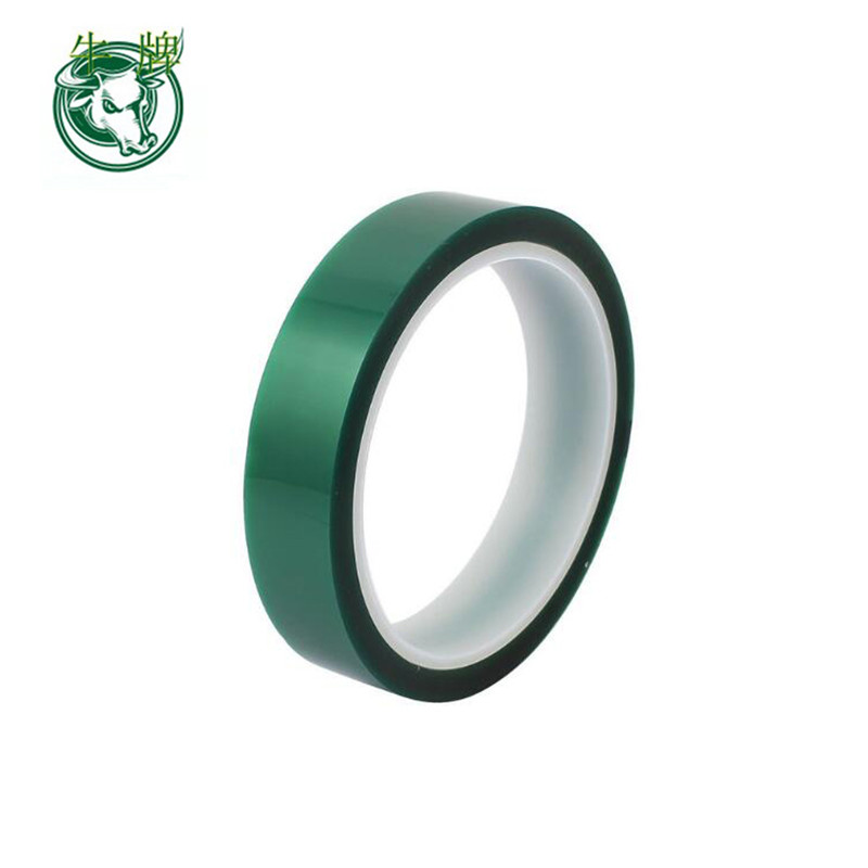 PET green silicone high temperature adhesive tape solder protect coating sticky PCB electroplate mask shield tape